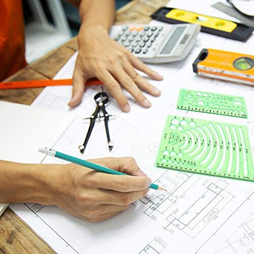 11PCS Geometric Drawings Templates, Drafting Stencils Measuring Tools,