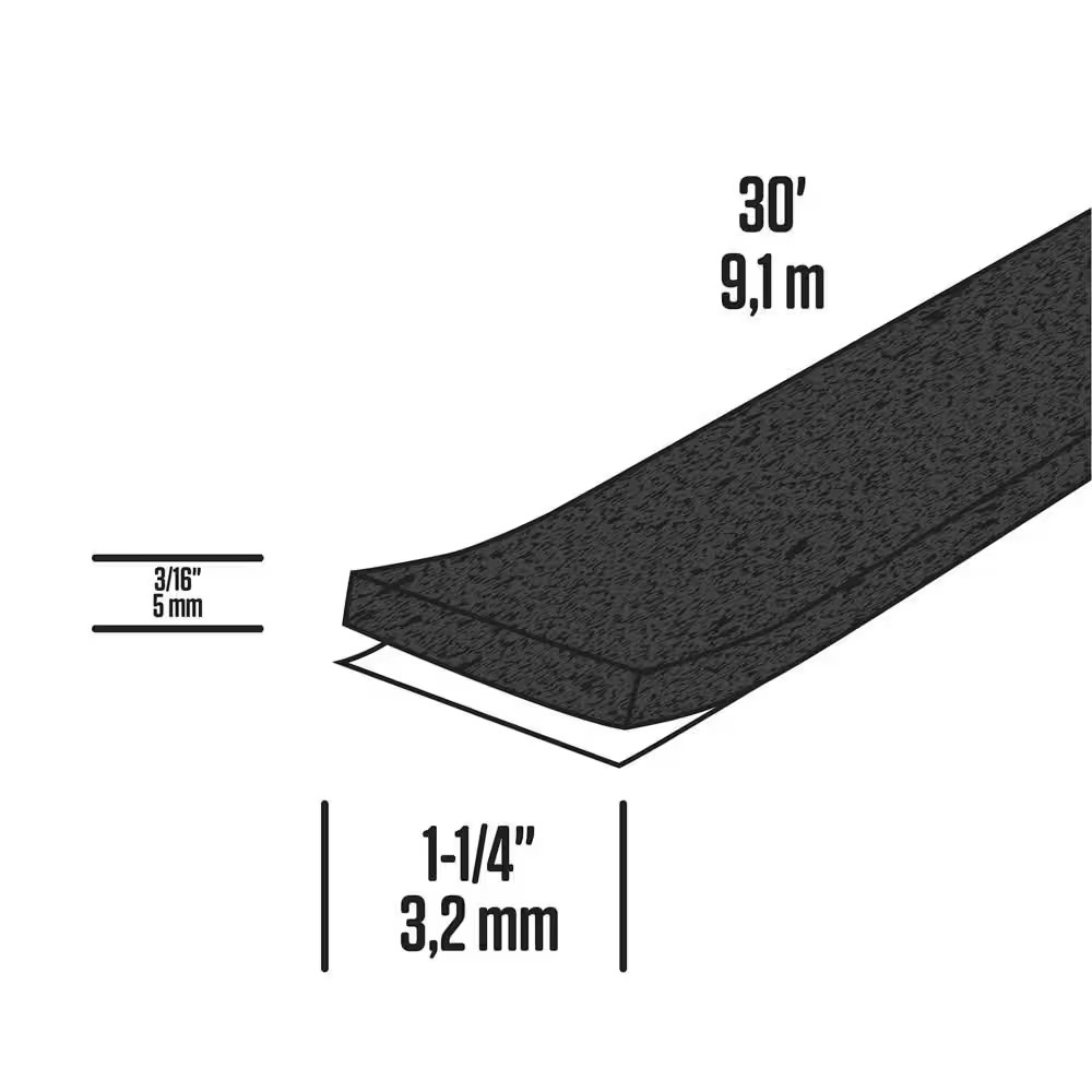 30 Ft. Gray Foam Tape Camper Weatherstrip Adhesive for Camper Shells