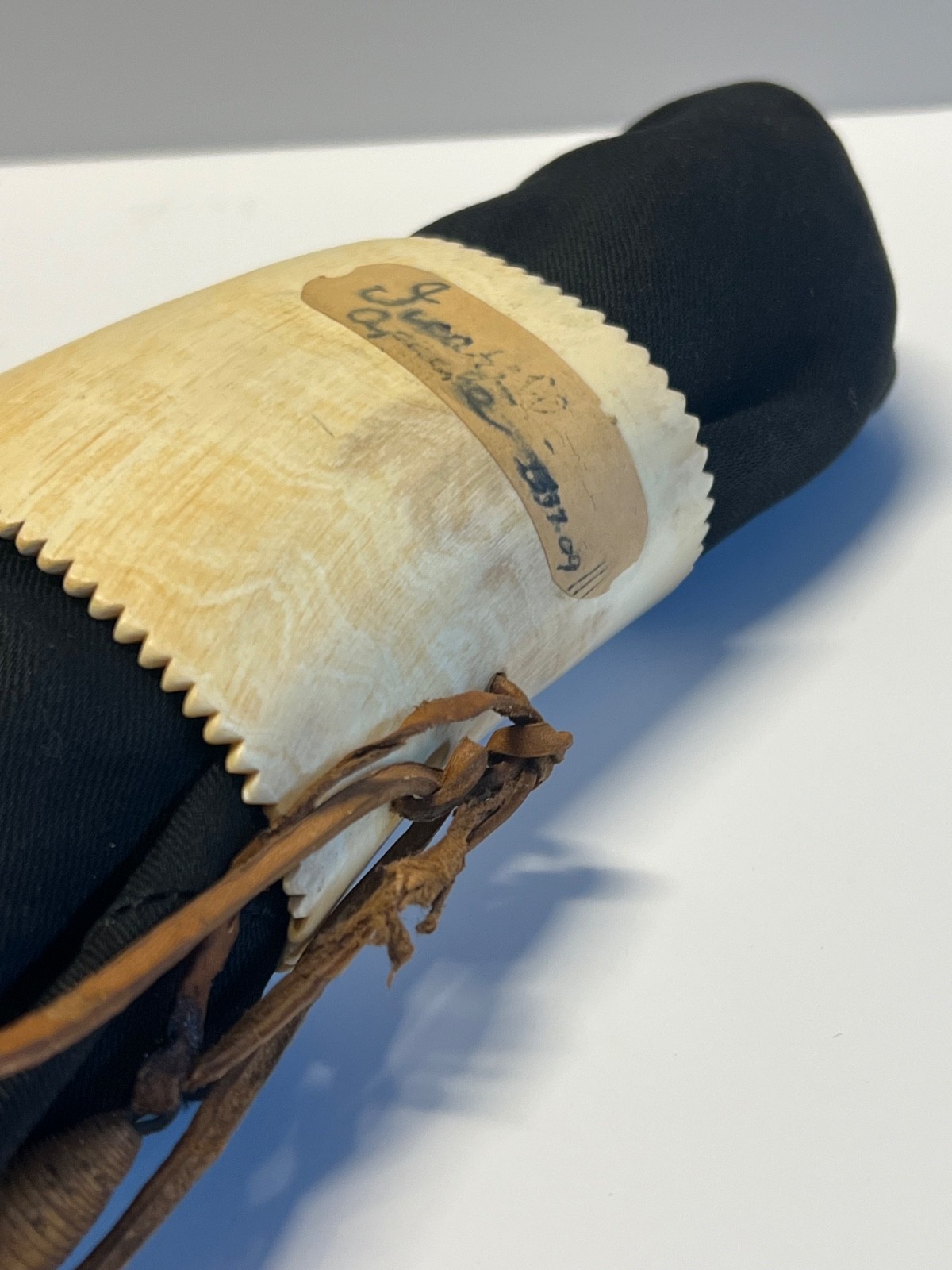 Original Native American Apache Indian Carved Ceremonial Dance Bracelet; Papers