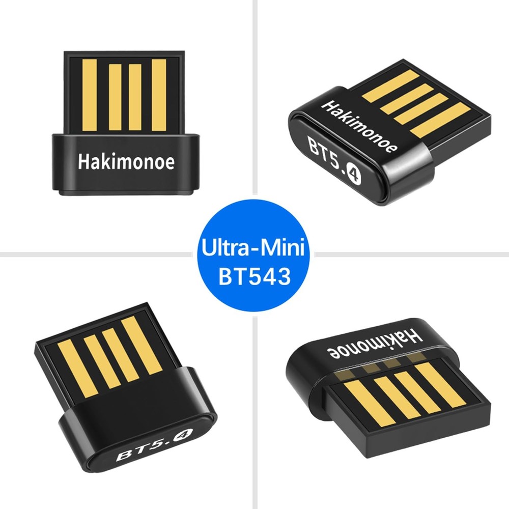 Hakimonoe Mini USB Bluetooth 5.4 Adapter for Laptop PC, Wireless Transmitter ...