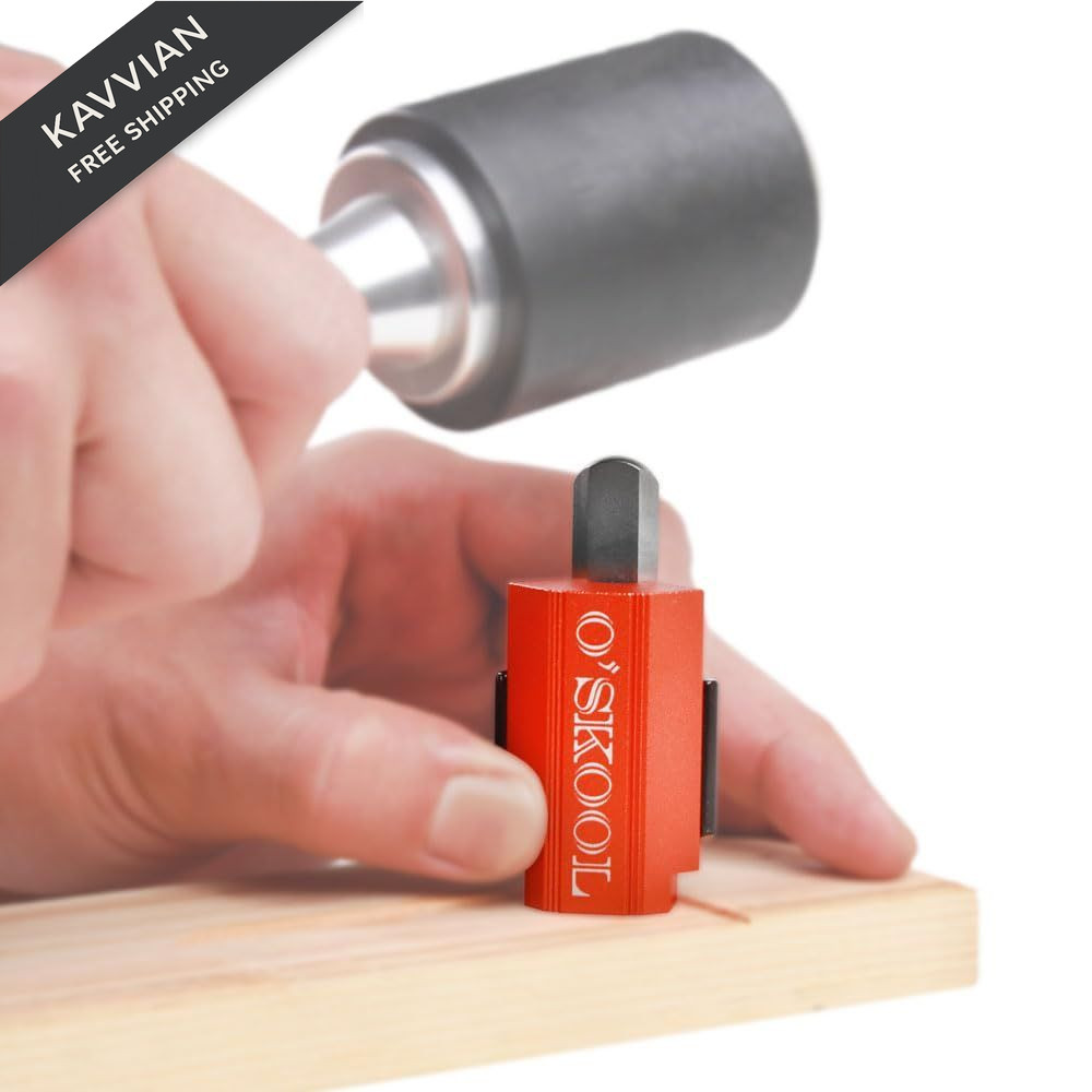 O'SKOOL Corner Chisel, Square Mortise Chisel for cabinet 1.2" x 0.4" x 2.8"
