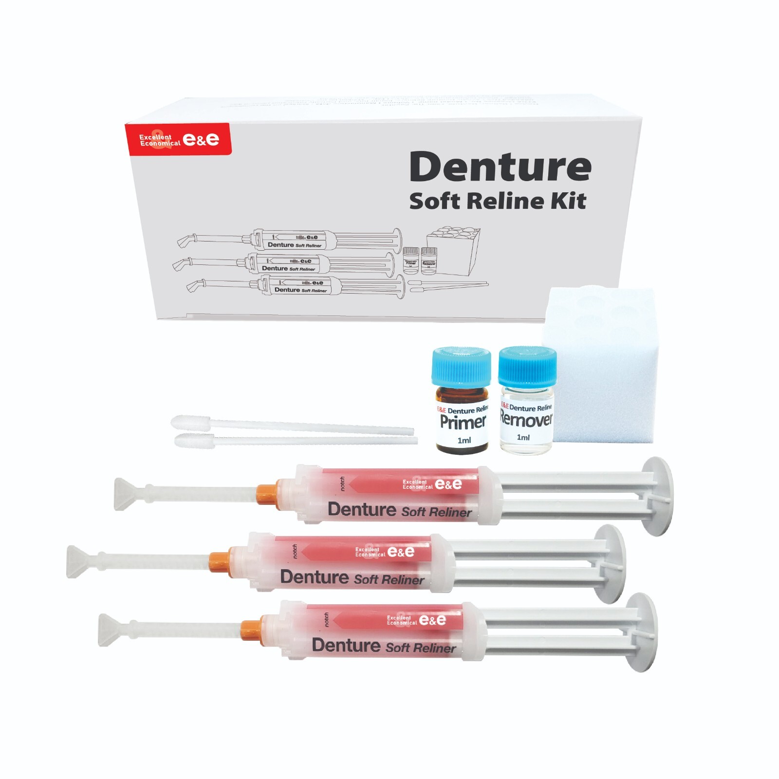 Denture Soft Reline Kit – Long-Lasting Soft Grip, Easy to Apply-Single Use