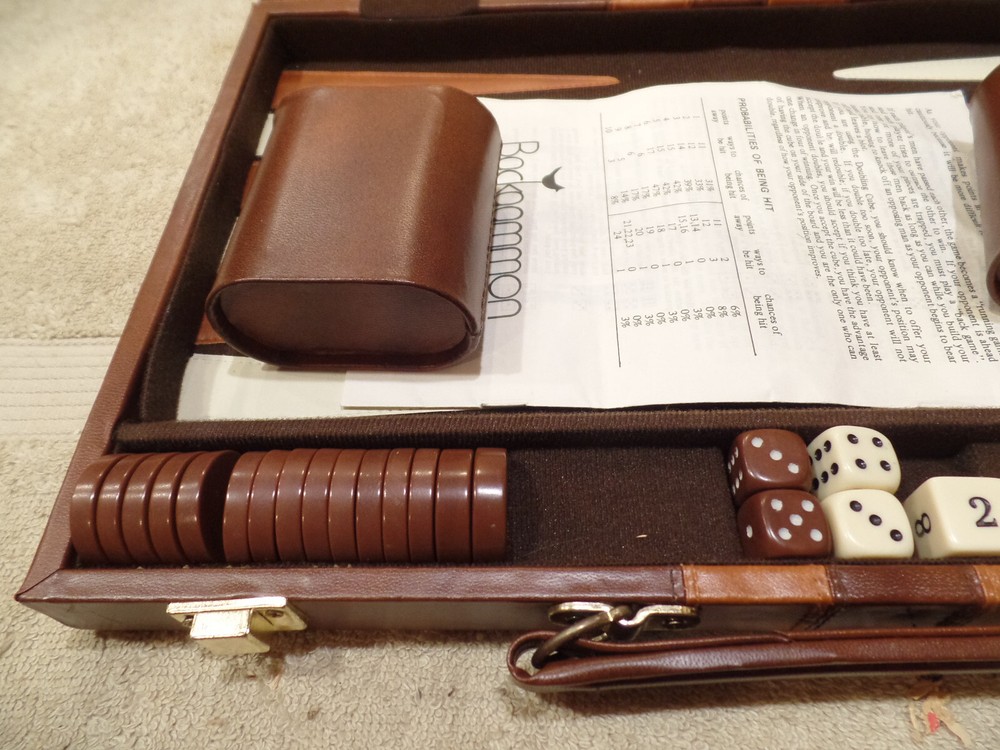 Vintage Cardinal No 147 Prestige Backgammon Game w/ Box -READ -SEE PICS!