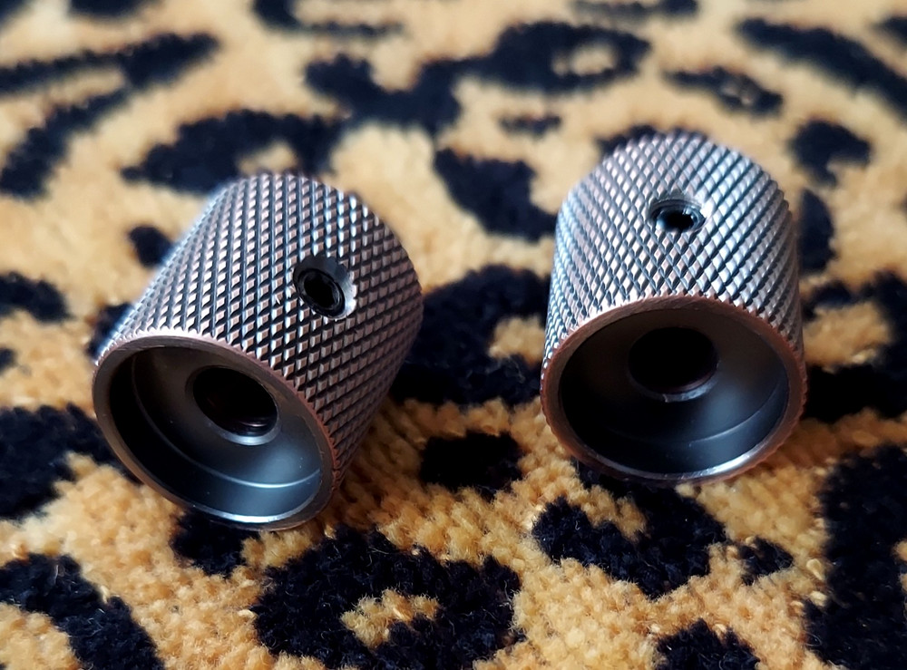 telecaster tele control knobs (2) bullet shell bronze volume treble * 6mm