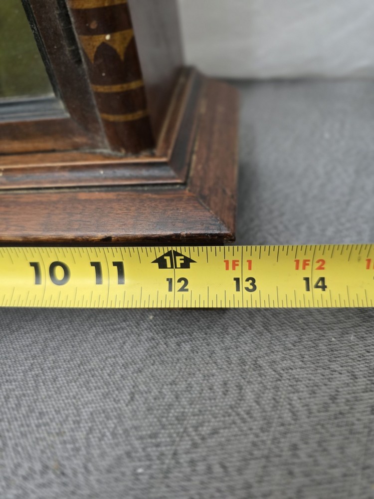Antique 1870s Regulator Wall Clock – Runs, Bell Strike, 13x20, Missing Pendulum