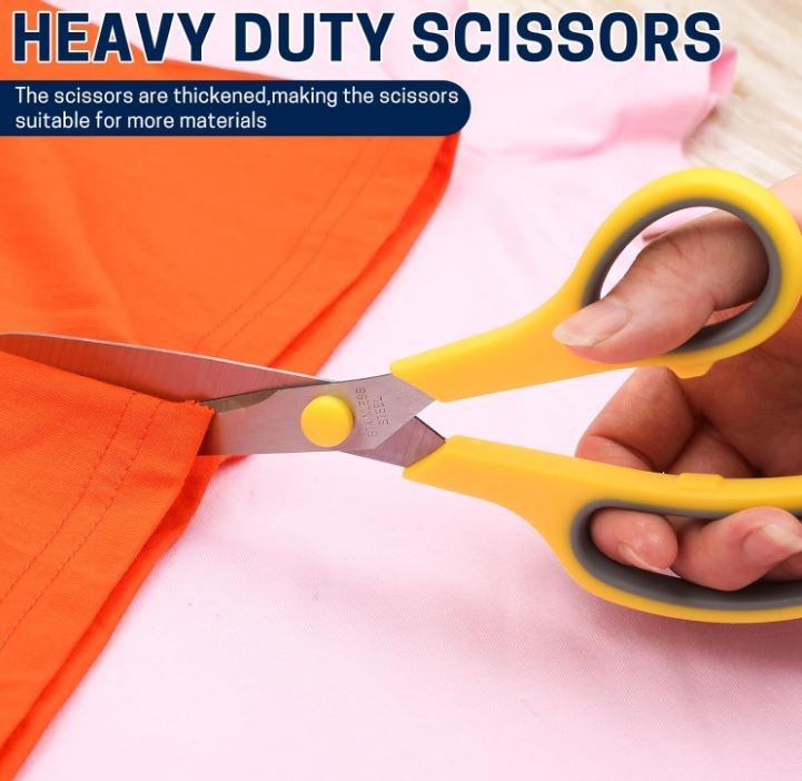 5-Pack, 8" Scissors All Purpose Comfort-Grip Handles Sharp