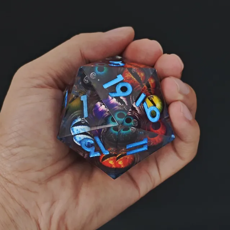 🧿Eye Tyrant Liquid Core 55mm Chonk d20 | 💀 TPK | Dungeons & Dragons DnD