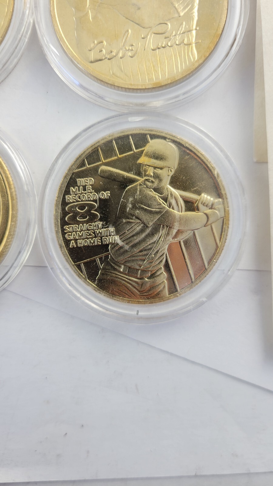 12pc.Shining Stars of Baseball Plated 24KT Gold: CyYoung, Bebe Ruth, Willie Mays