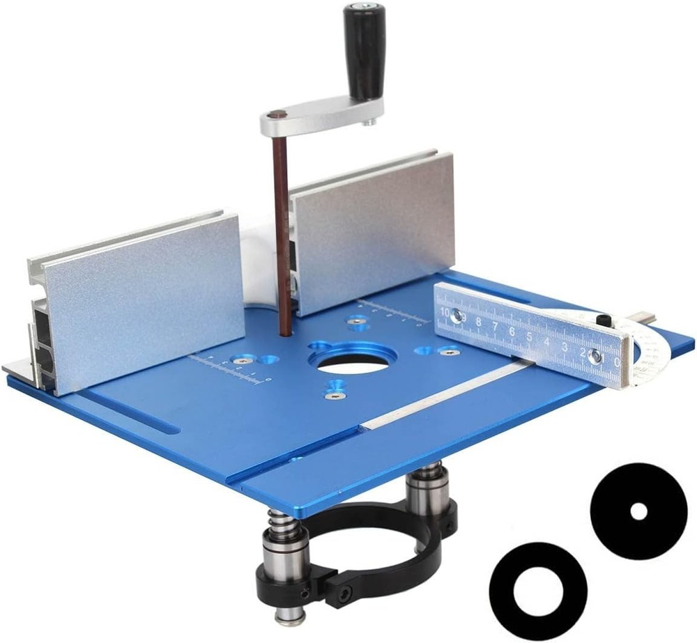Portable Router Insert Plate with Smooth Surface for Enhanced Workpiece Sliding