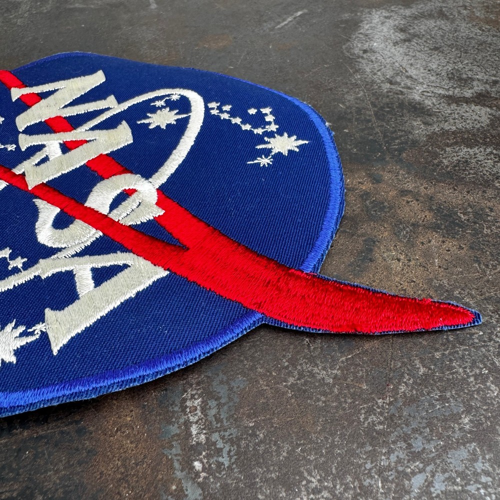 Vtg NASA Vector Logo Patch LARGE Uniform Back Patch NASA Employee - 7" Diameter