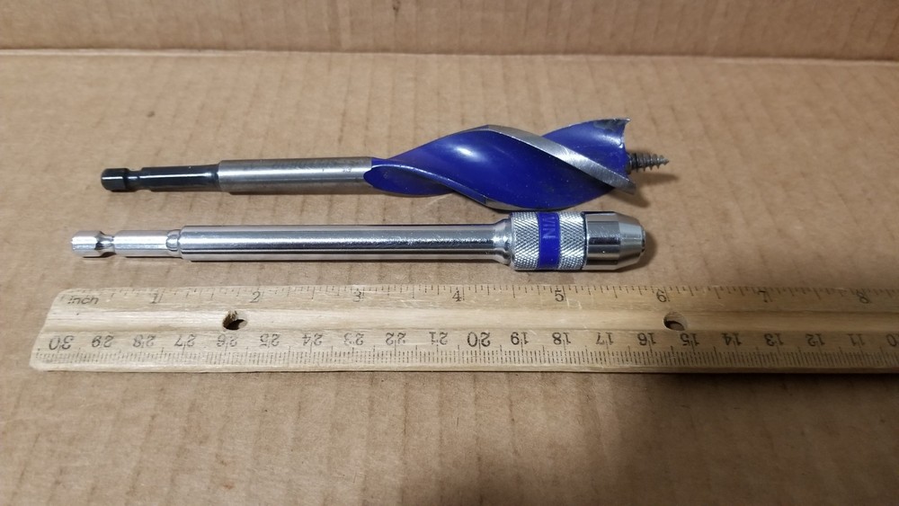 Irwin Speedbor 1" Drill Bit with Drill Extension Attachment VGC