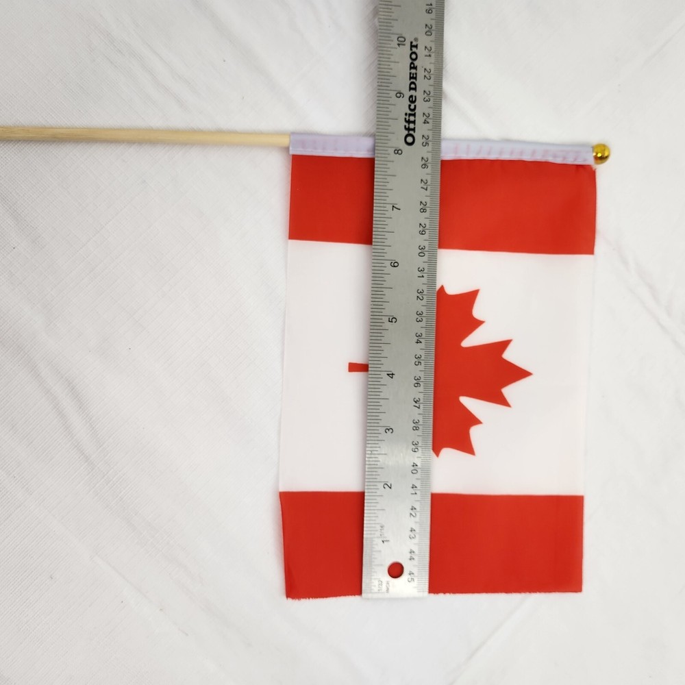 Canada Flags Maple Leaf Red White 10 Count