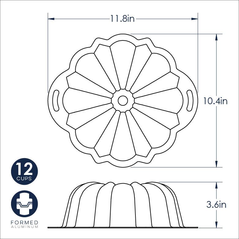 Nordic Ware ProForm Anniversary Bundt Pan with Handles