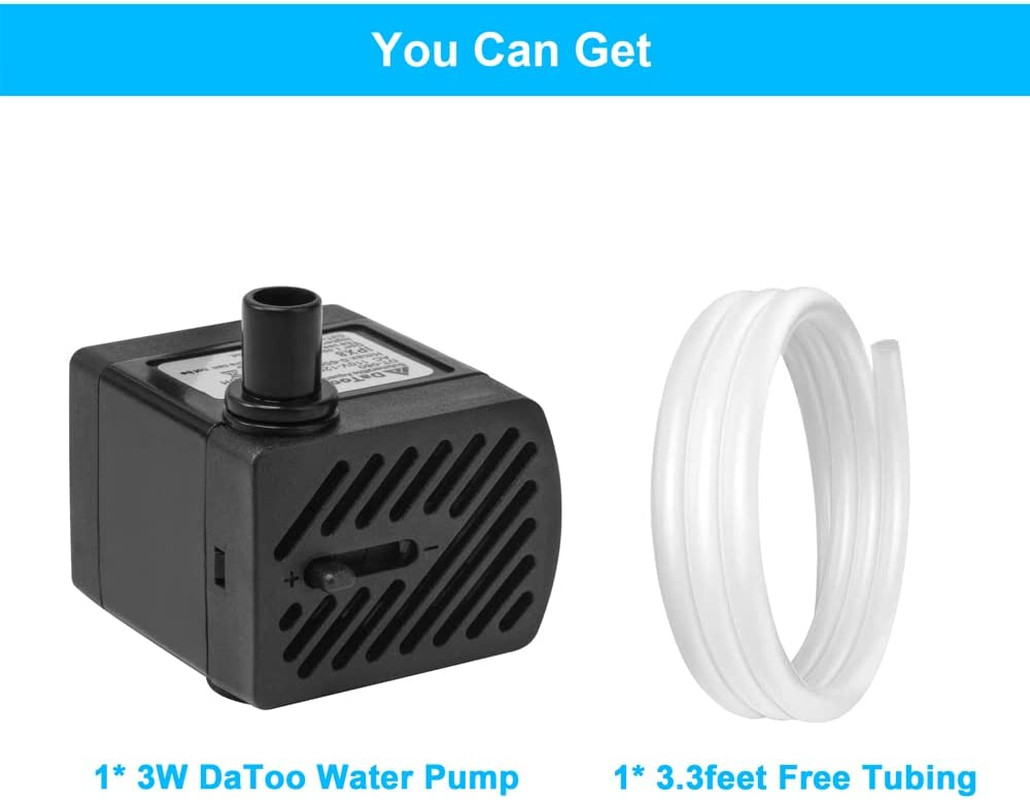 50GPH 3W Small Submersible Water Pump Mini Fountain Pump Ultra Quiet for Aquariu