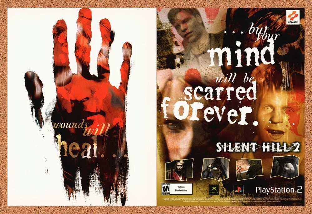 2001 Silent Hill 2 PS2 Original Advertisement / Retro Promo v1