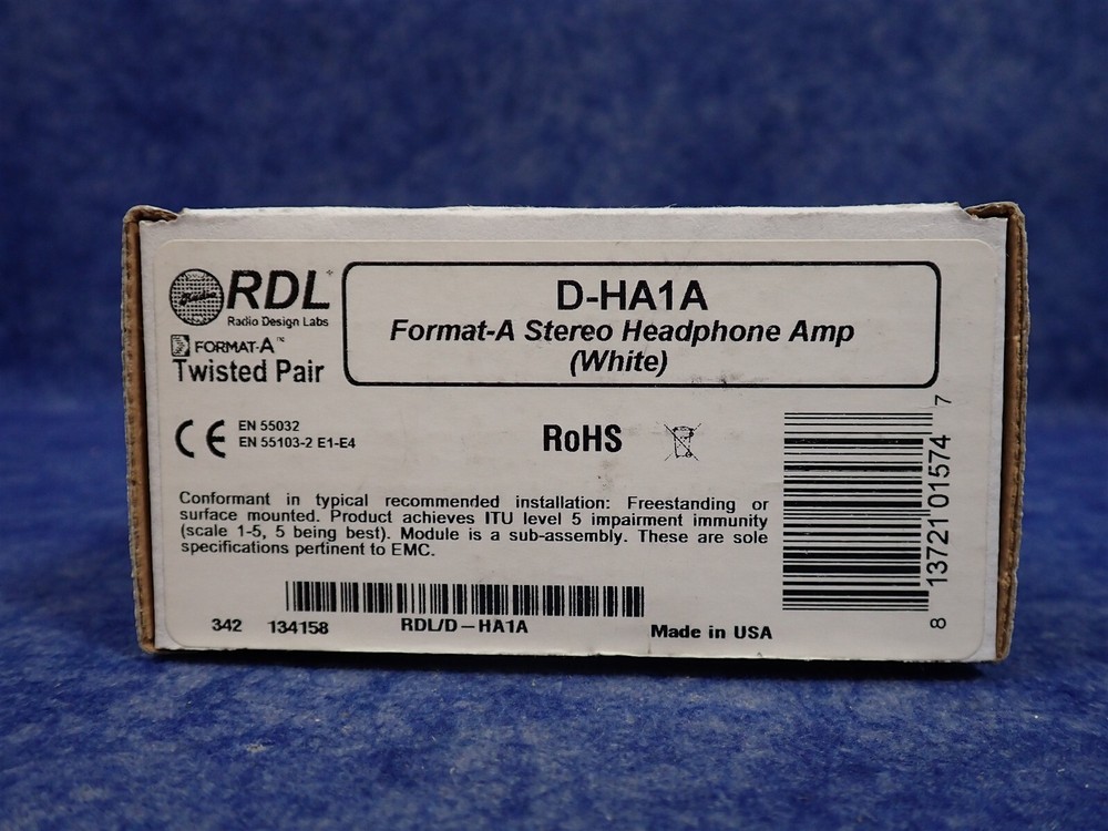 RDL D-HA1A Format-A Stereo Headphone Amp, White (G41)