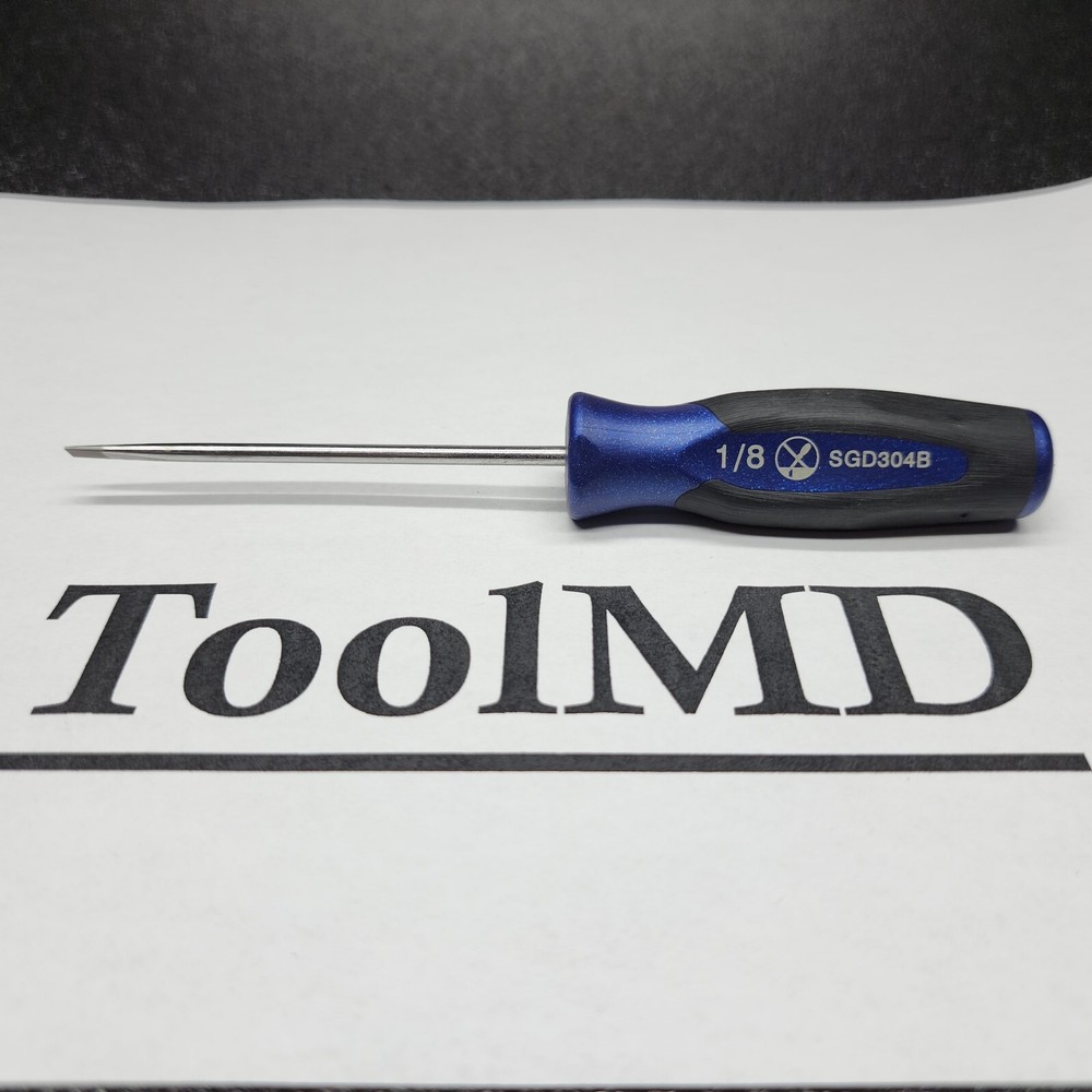 Snap-on Tools POWER BLUE 1/8" Flat Head Soft Grip Mini-Tip Screwdriver SGD304B