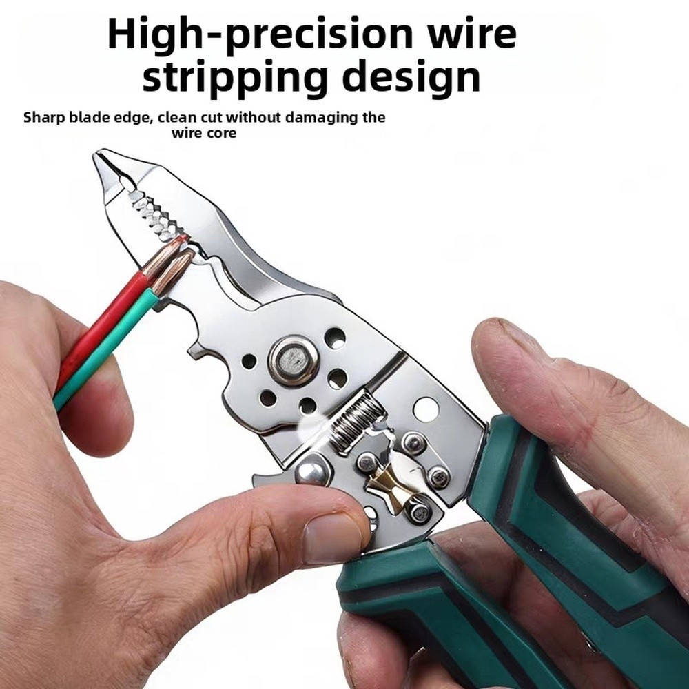 16 in 1 Electrical Hand Tool Wire Stripper Cutter Crimper with Voltage Tester