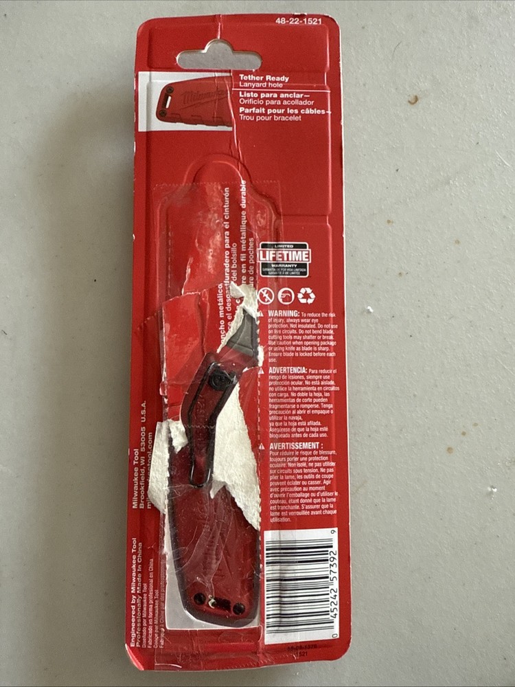 Milwaukee 48-22-1521 Folding Knife - Red