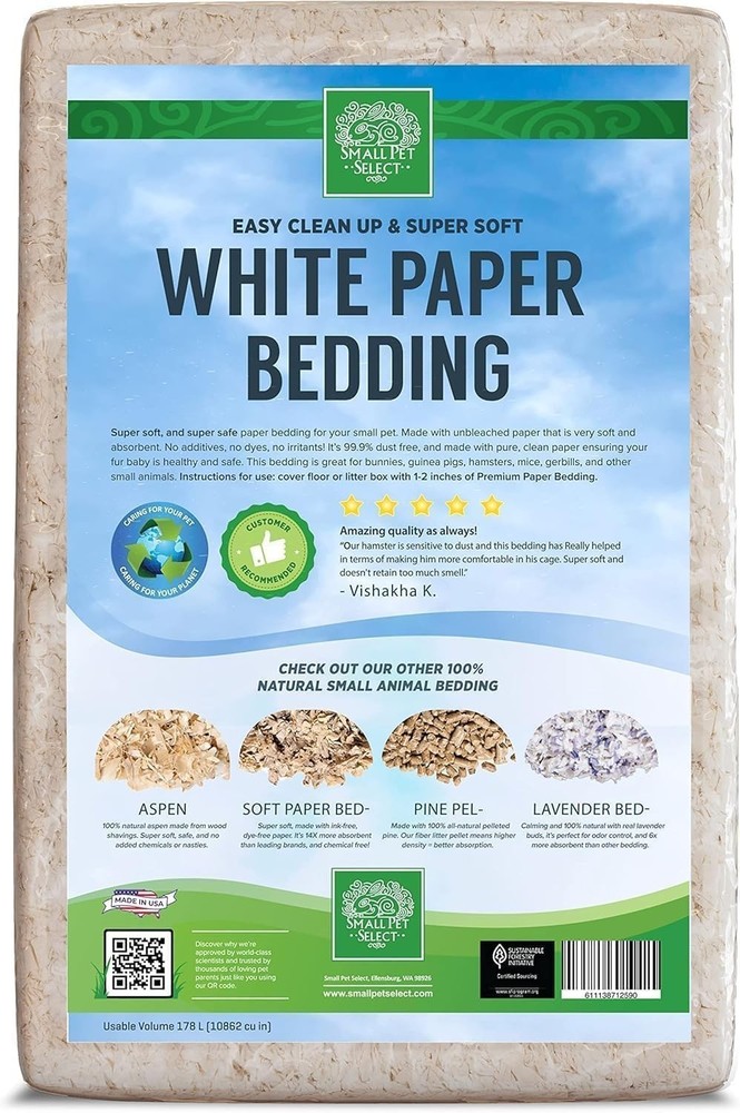 Eco-Friendly Unbleached Paper Bedding 178L - Clean & Comfortable for Pets