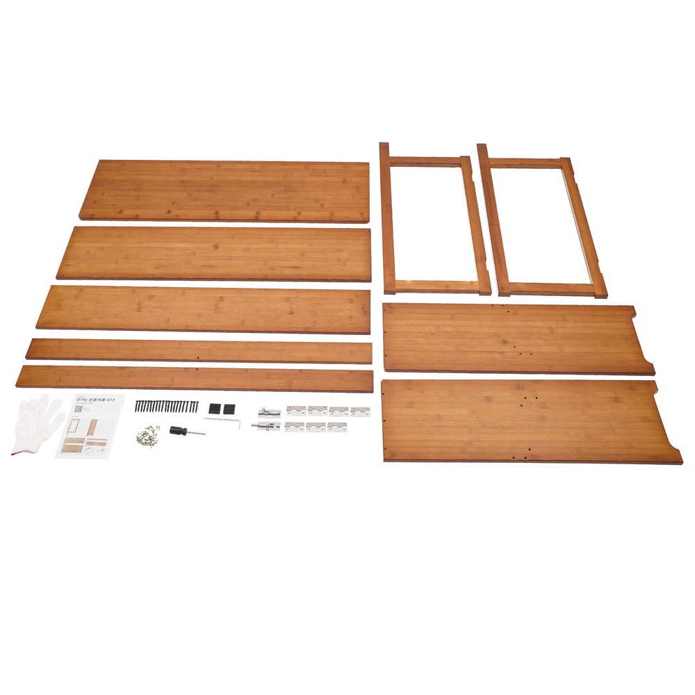 Foldable Bamboo Desk – Space-Saving Home Office Writing Workstation