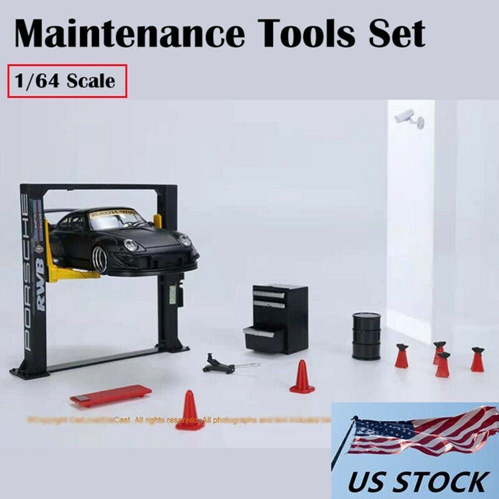1/64 Scale for Garage Scene Elevator Lifting Machine Repair Workshop Tool