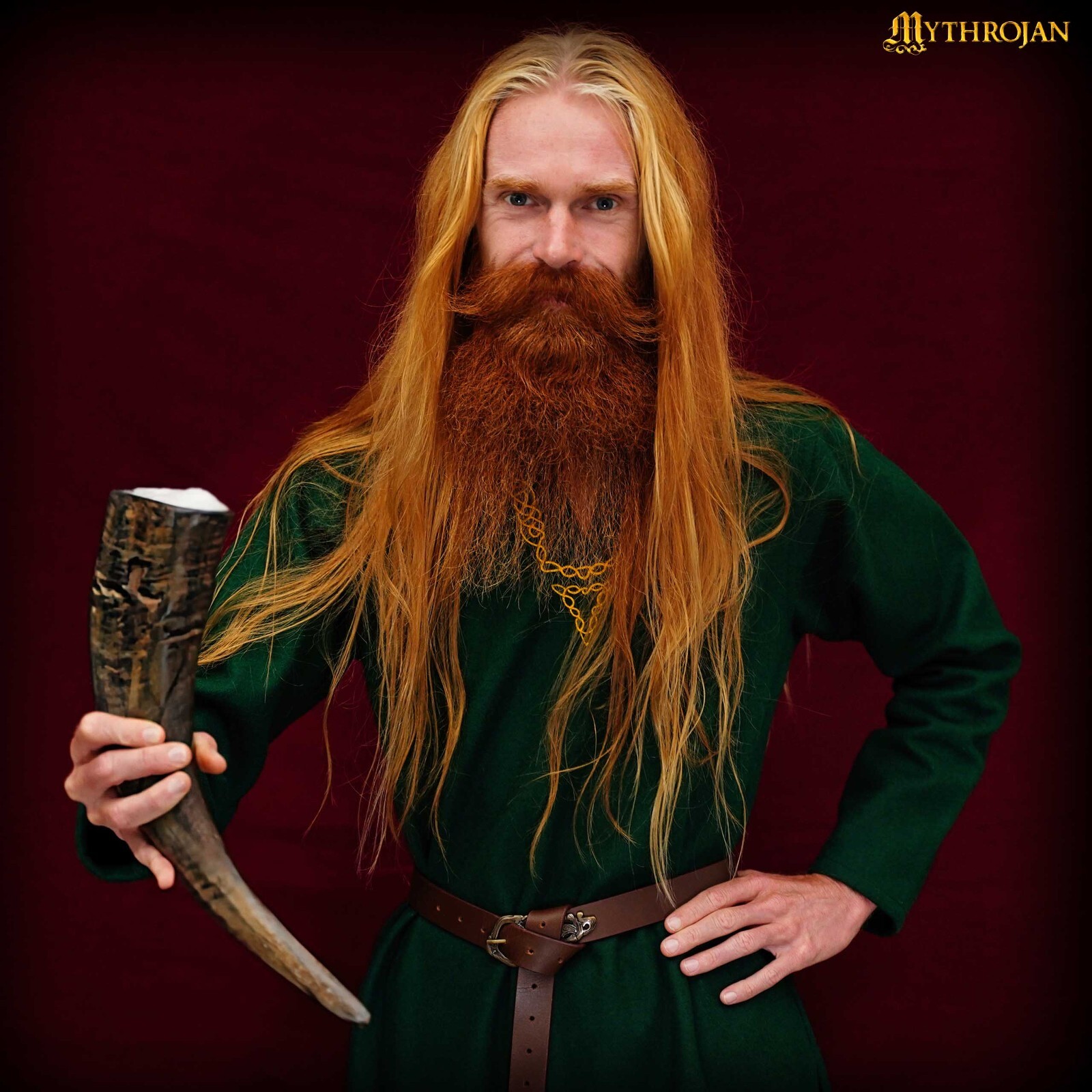 Viking Drinking Buffalo Horn Ale Beer Wine Mead Medieval Reenactment Horn