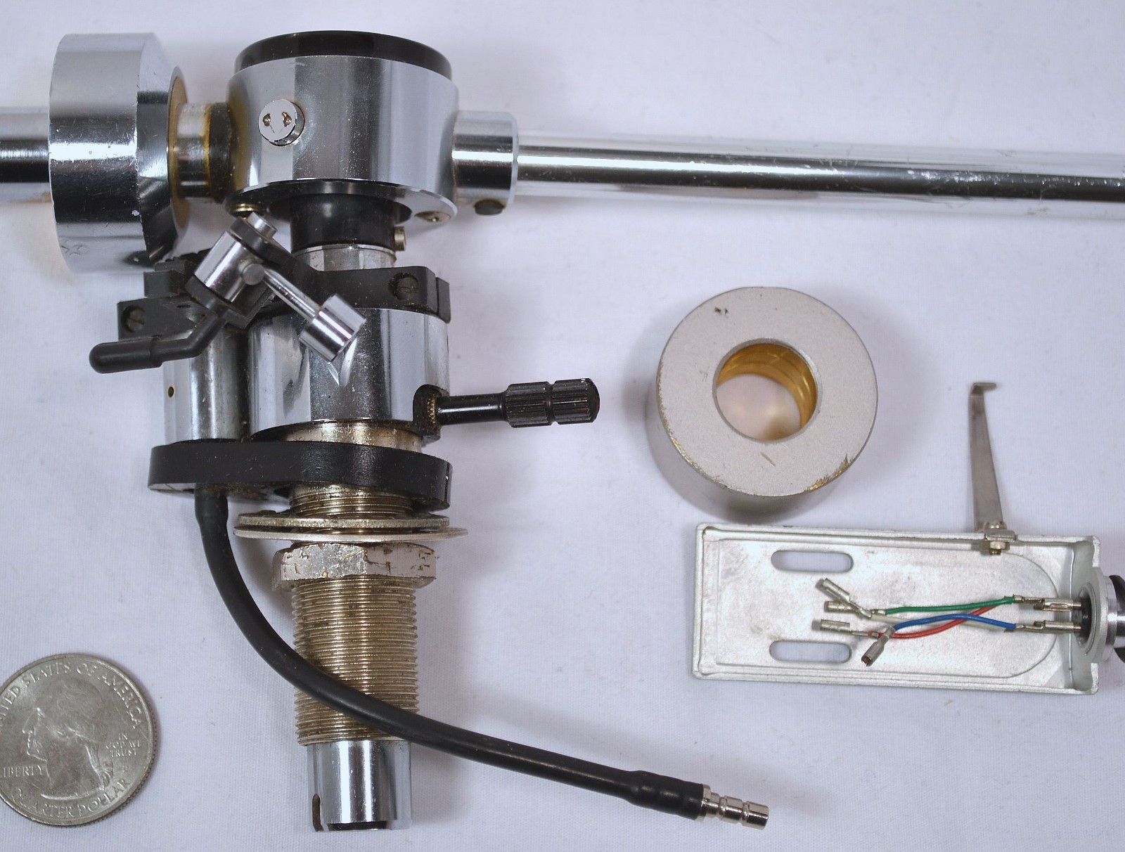 AUDIO TECHNICA AT 1009 LP 33 45 RECORD PHONO 9 INCH TONE ARM FOR PARTS OR REPAIR