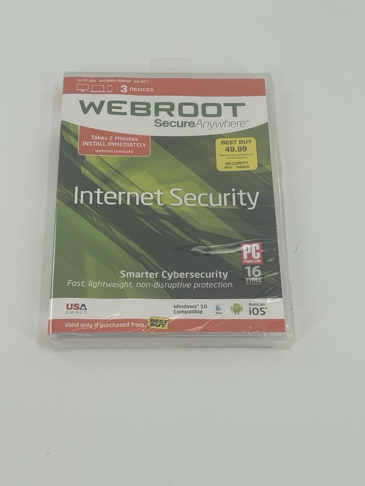 Webroot SecureAnywhere Internet Security Full Version Windows Mac Fast Shipping