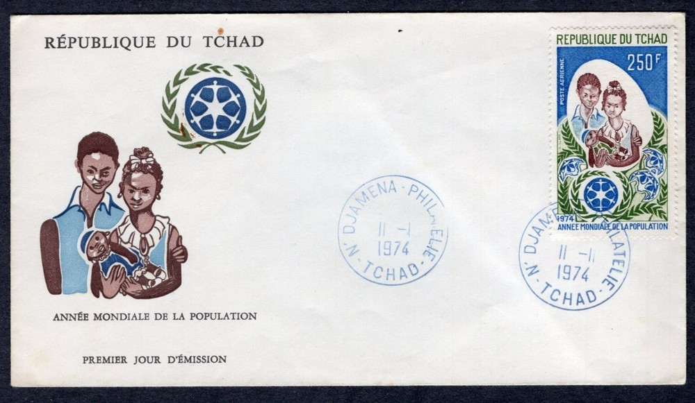 WORLD POPULATION YEAR 1974 CHAD FDC