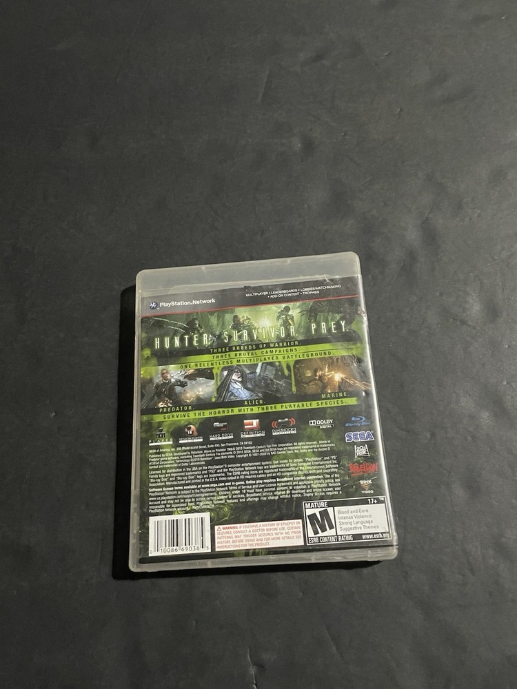 aliens vs predator ps3 Case only