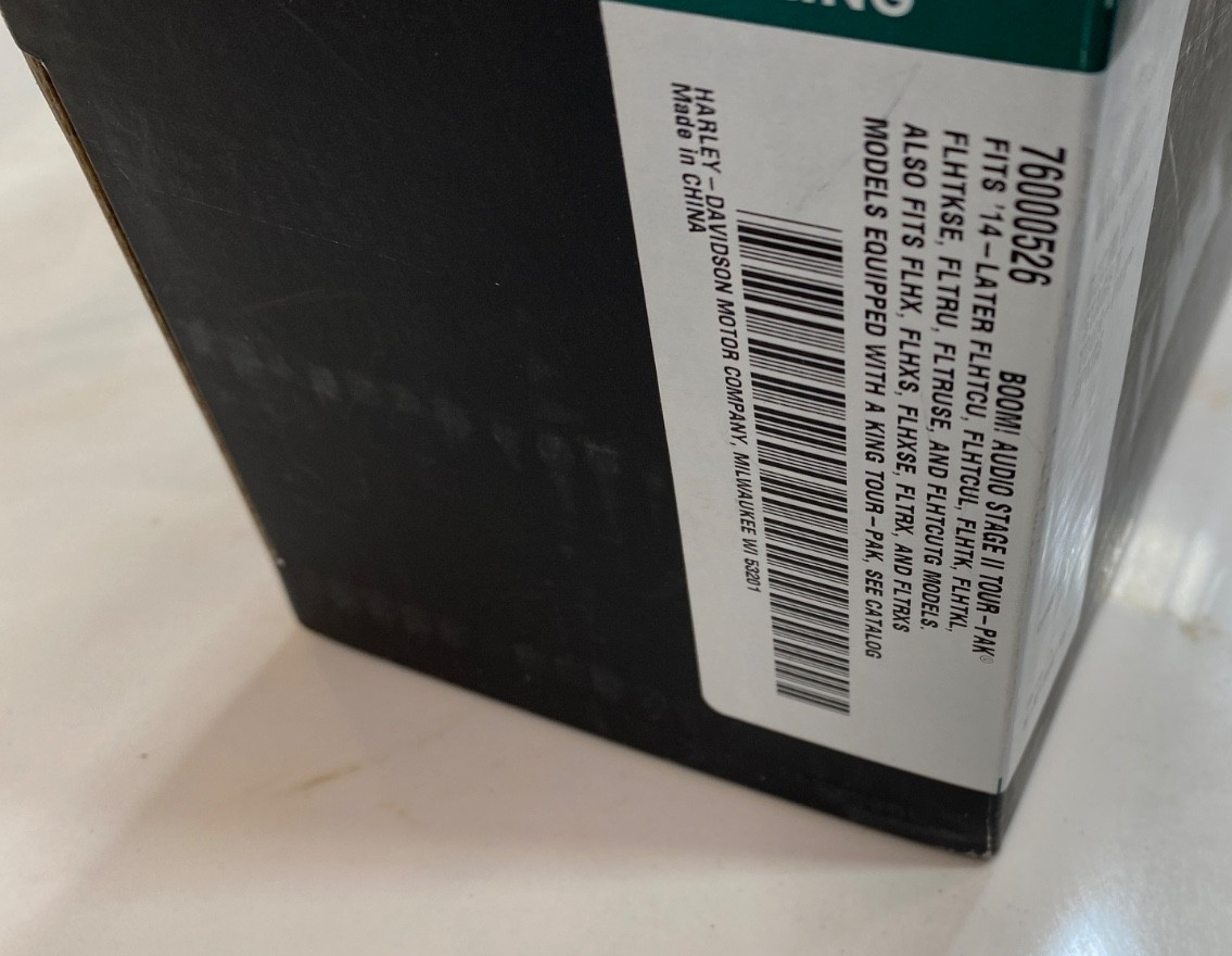 Genuine Boom Audio Stage II Harley CVO King Tour Pak Pack 6.5 Speakers Kit Trunk