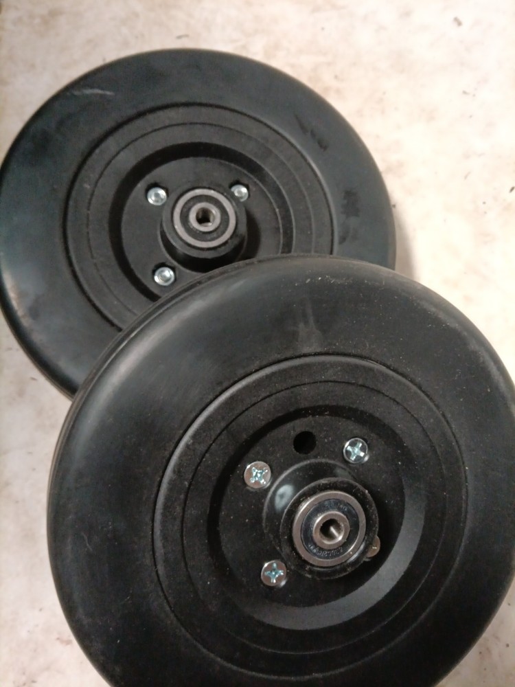 8x2 Black Solid Caster Wheel 638c2rs100 Bearing