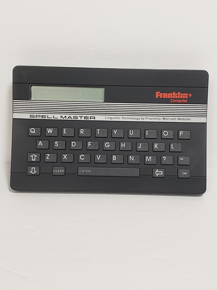 Franklin Computer Spell Master Model SA-103 Electronic Speller Case Manual Vtg