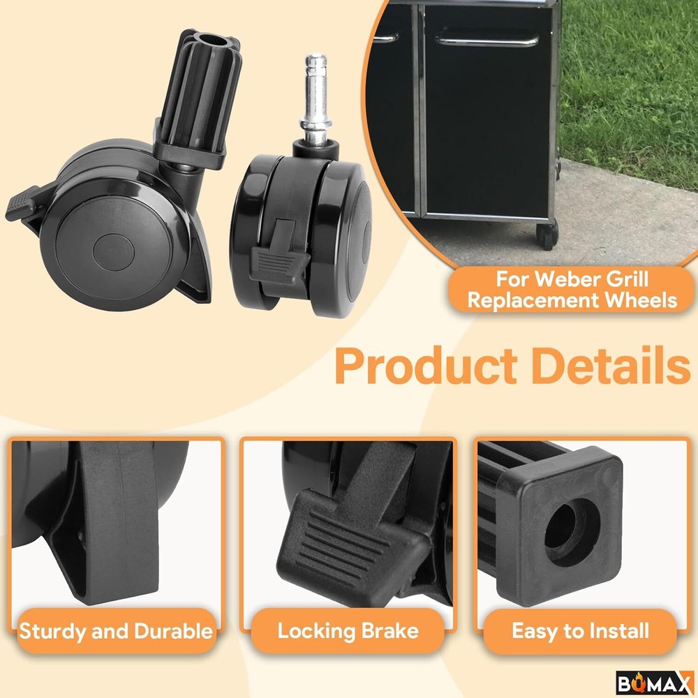 Weber 70360 Locking Caster Spirit Summit Genesis (4 Pack)