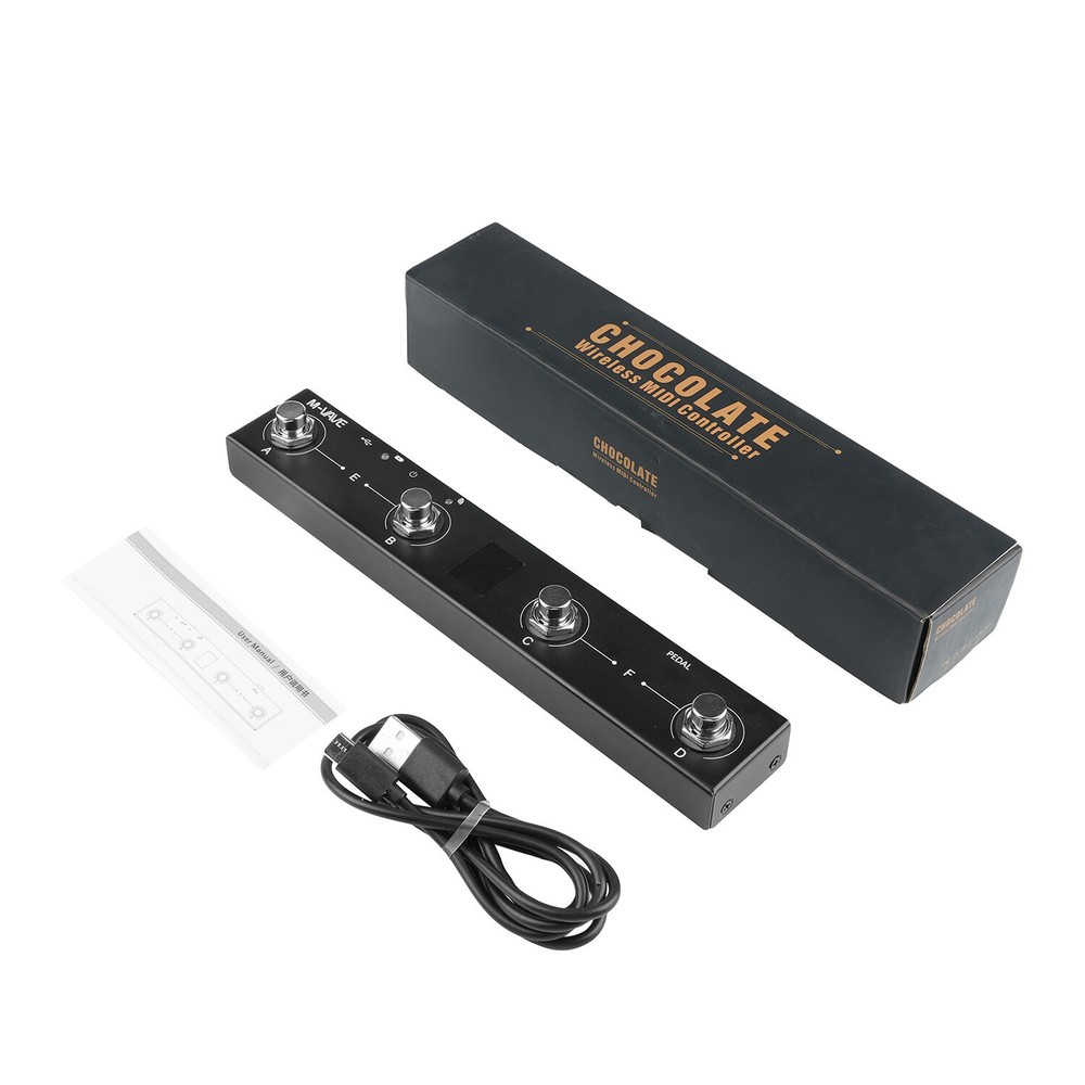 M-VAVE Rechargeable Bluetooth Wireless MIDI Controller 4 Button MIDI Foot Pedal