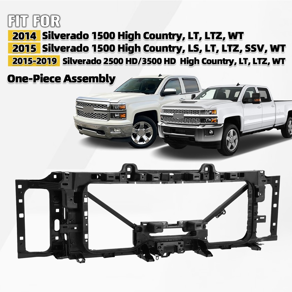 2015-2019 Chevy Silverado Front Header Panel Radiator Support Grille 85632904