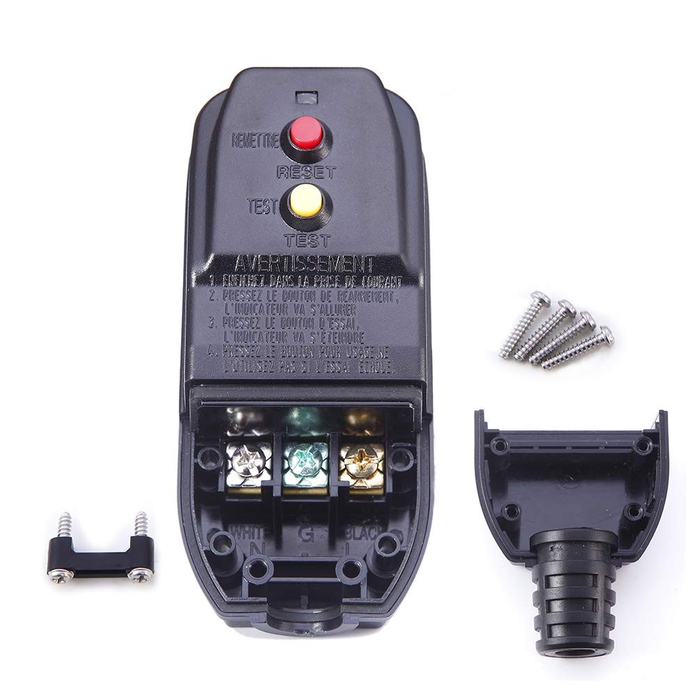 Replacement GFCI Plug for Pressure Washers & Pool Pumps, 15A, Waterproof 120V