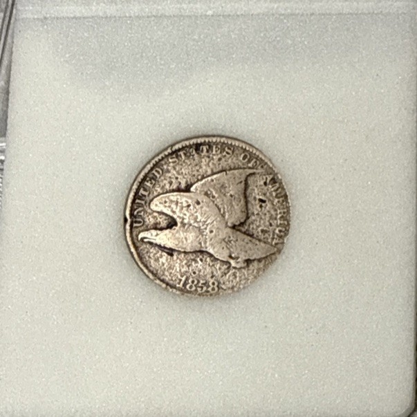 1858 United States Flying Eagle Cent Nice Coin