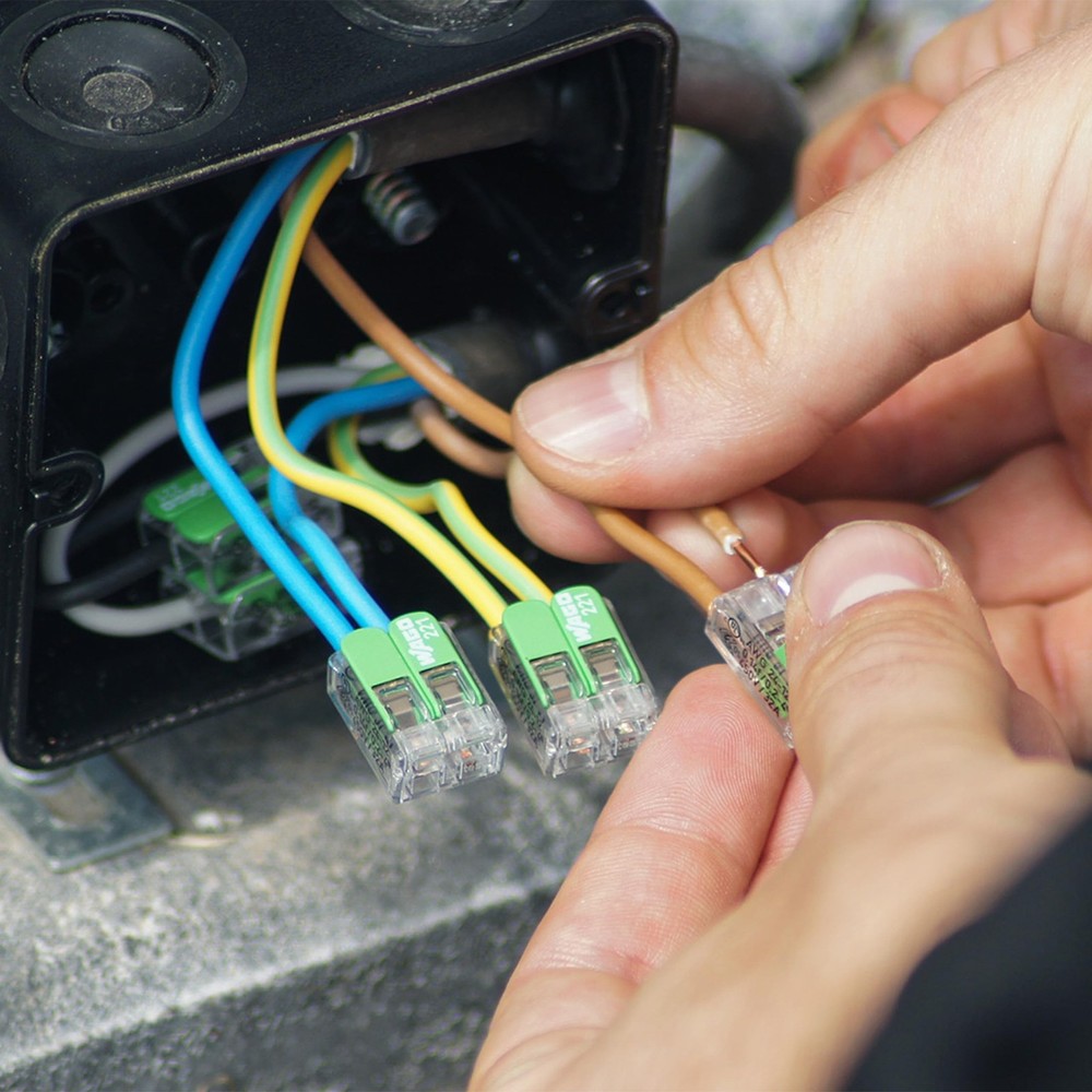 221422 | WAGO Splicing Connector Green Range | for Solid, Stranded and fineSt...