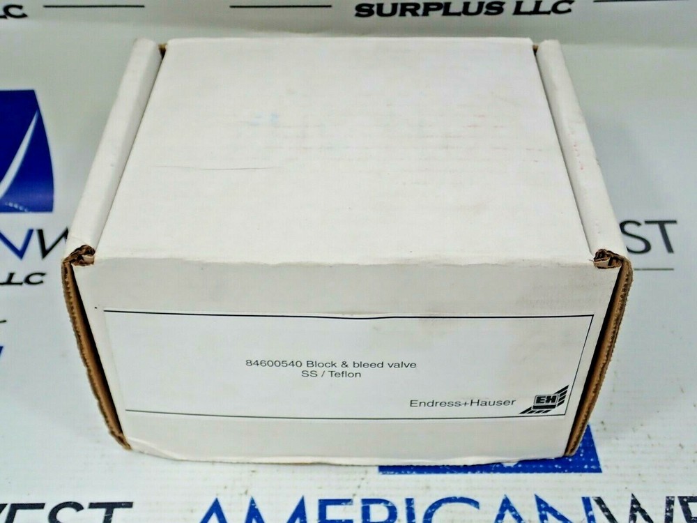BLOCK & BLEED VALVE 84600540 ENDRESS+HAUSER NEW