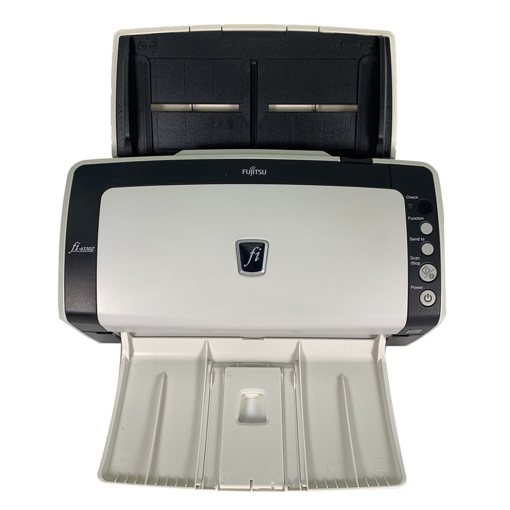GOOD 🔥 Genuine Fujitsu FI-6130Z Duplex Document Scanner w/Adapter & USB Cable