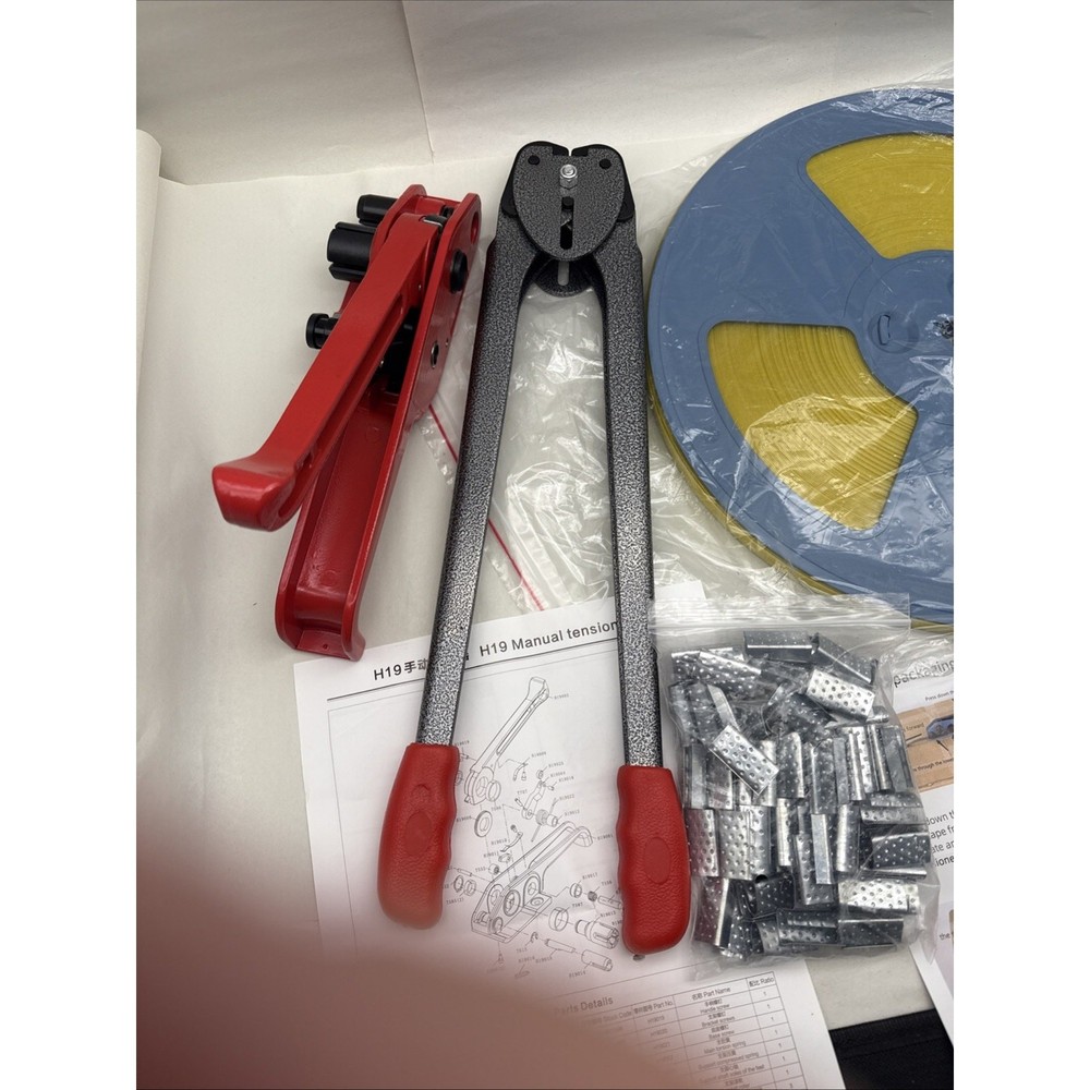 Banding Strapping Kit - Pallet Packaging Strapping Tool with Sealer Tools *READ