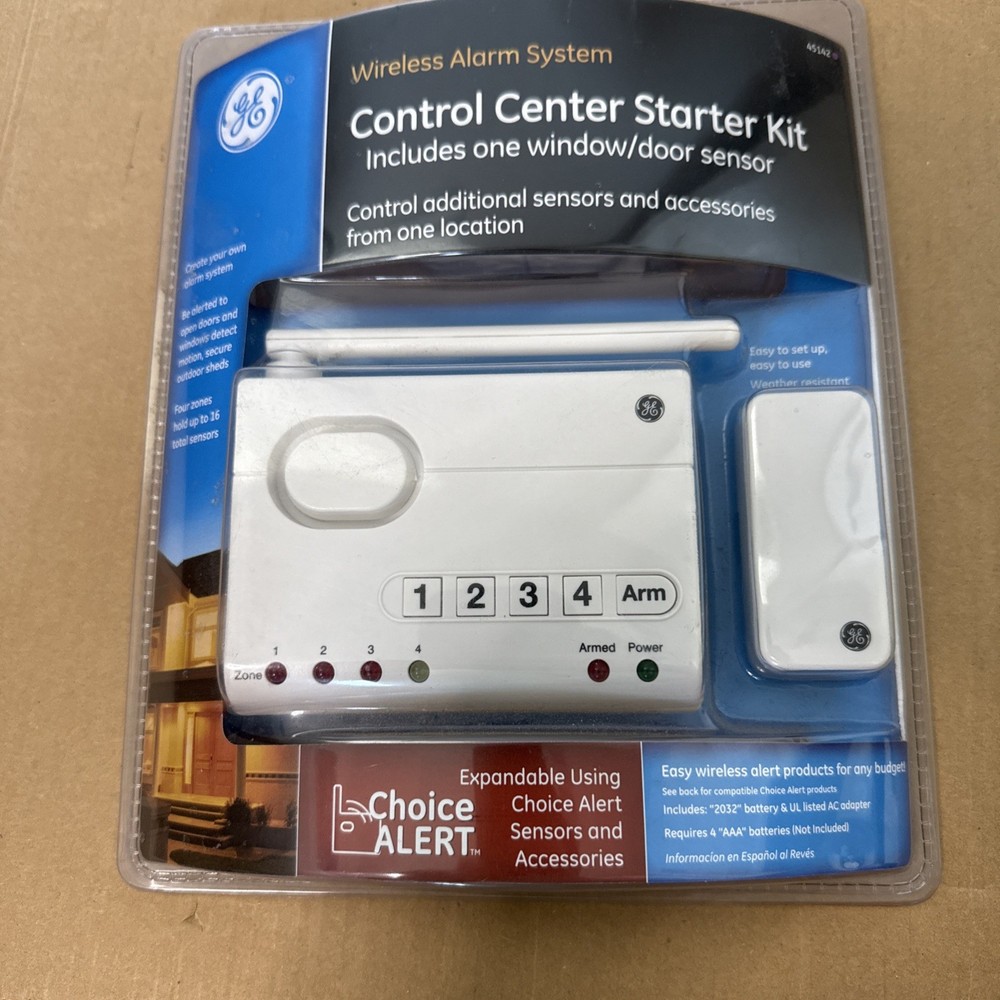 GE Wireless Alarm System Control Center Starter Kit Choice Alert Security New
