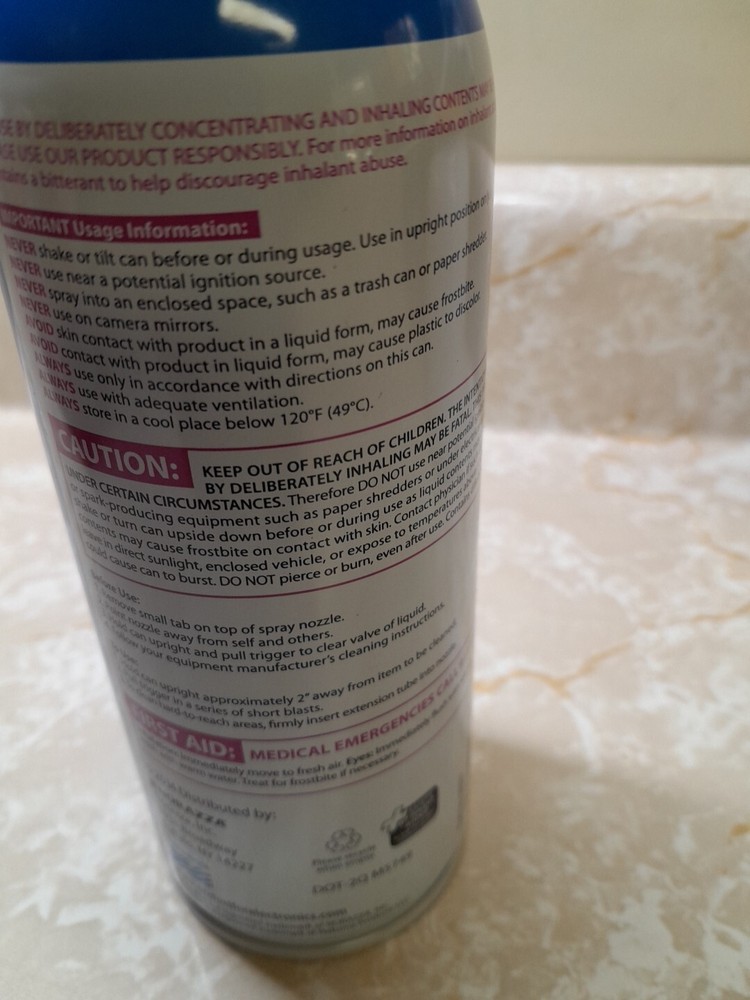 Endust For Electronics Multi Purpose Duster Compressed Air Moisture Free