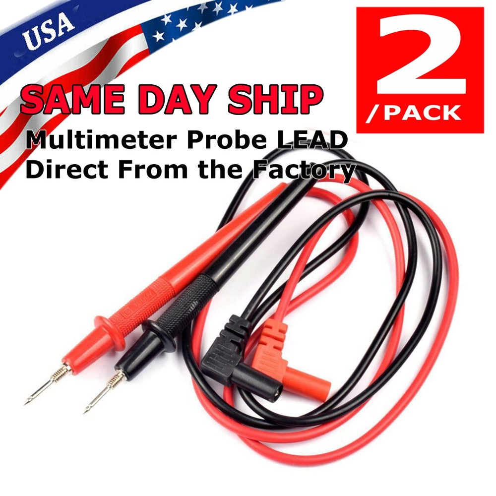 2X Digital Multimeter Meter Universal Probe Wire Cable Test Leads High Quality