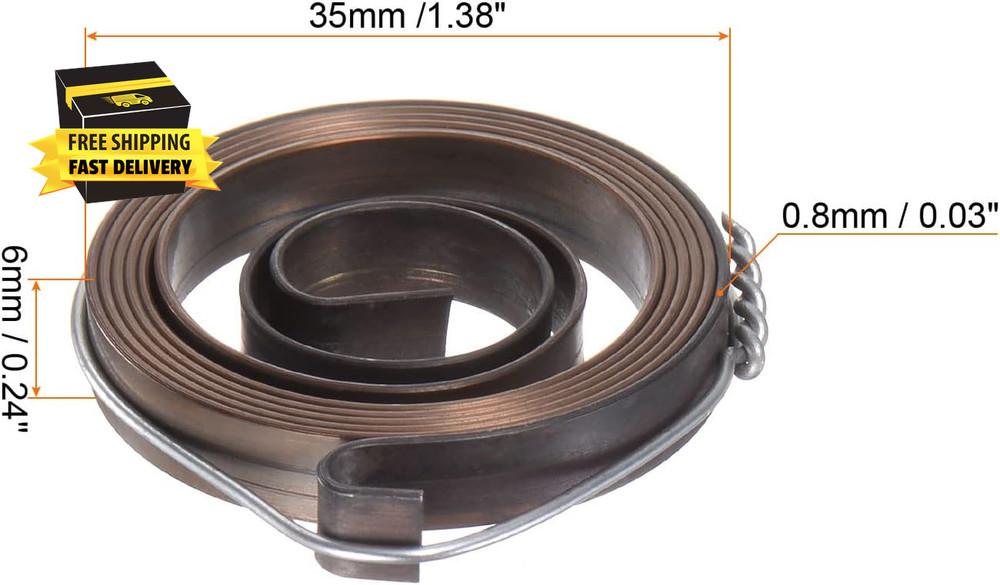 Drill Press Return Spring, 35 X 6 X 0.8Mm Quill Spring Feed Return Coil Spring A
