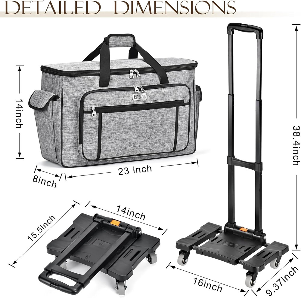 Rolling Carrying Case for Cricut Maker 3/Maker 4/Maker/Explore 4/Explore 3/Explo