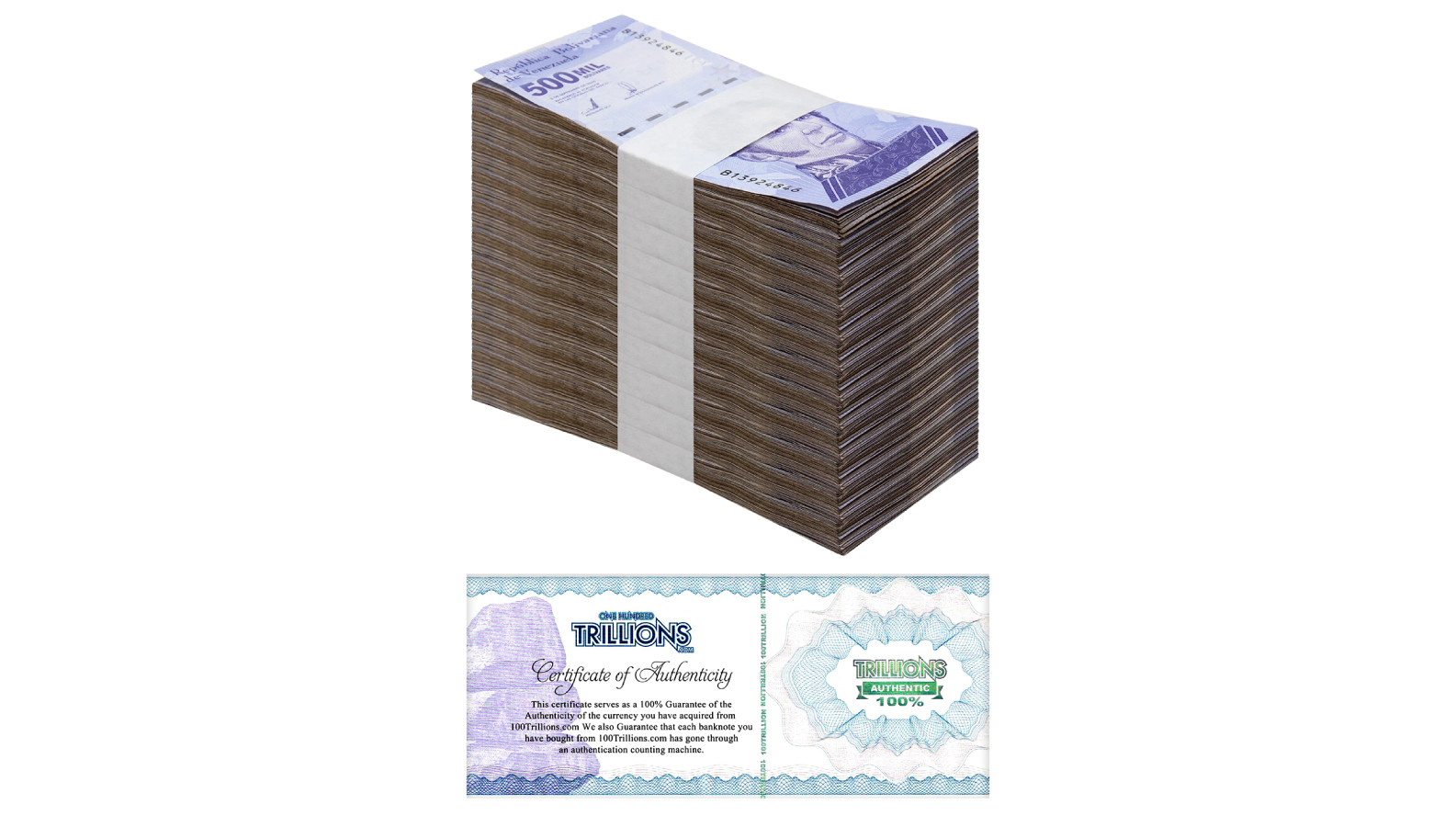 1000x Venezuela 500 Mil Bolivar Soberano Banknotes 2020 CIRCULATED Bundle Brick