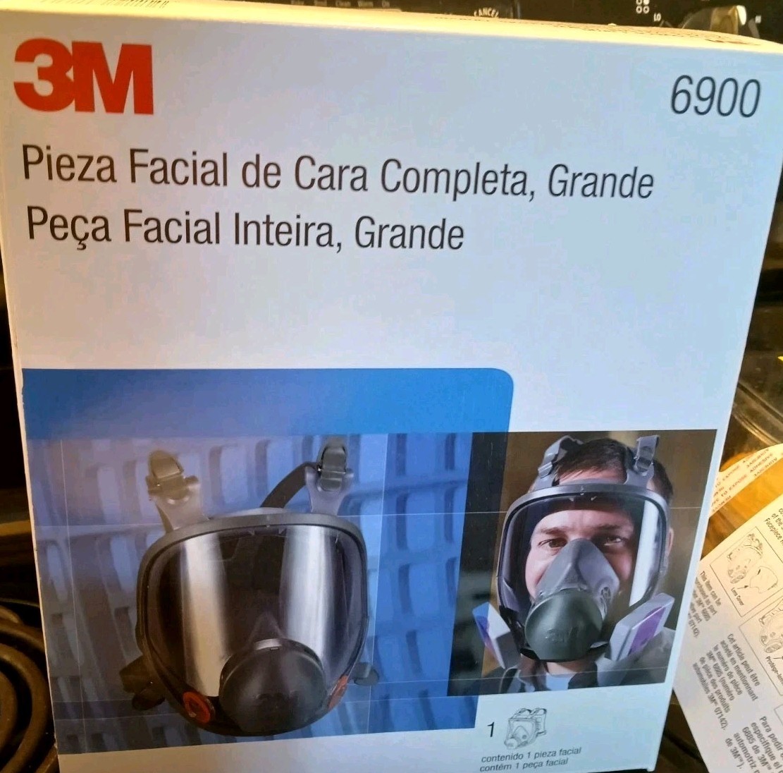 3M 6900 Respirator Mask Air Filter Full Face Protecrion Gas Work Read Descript